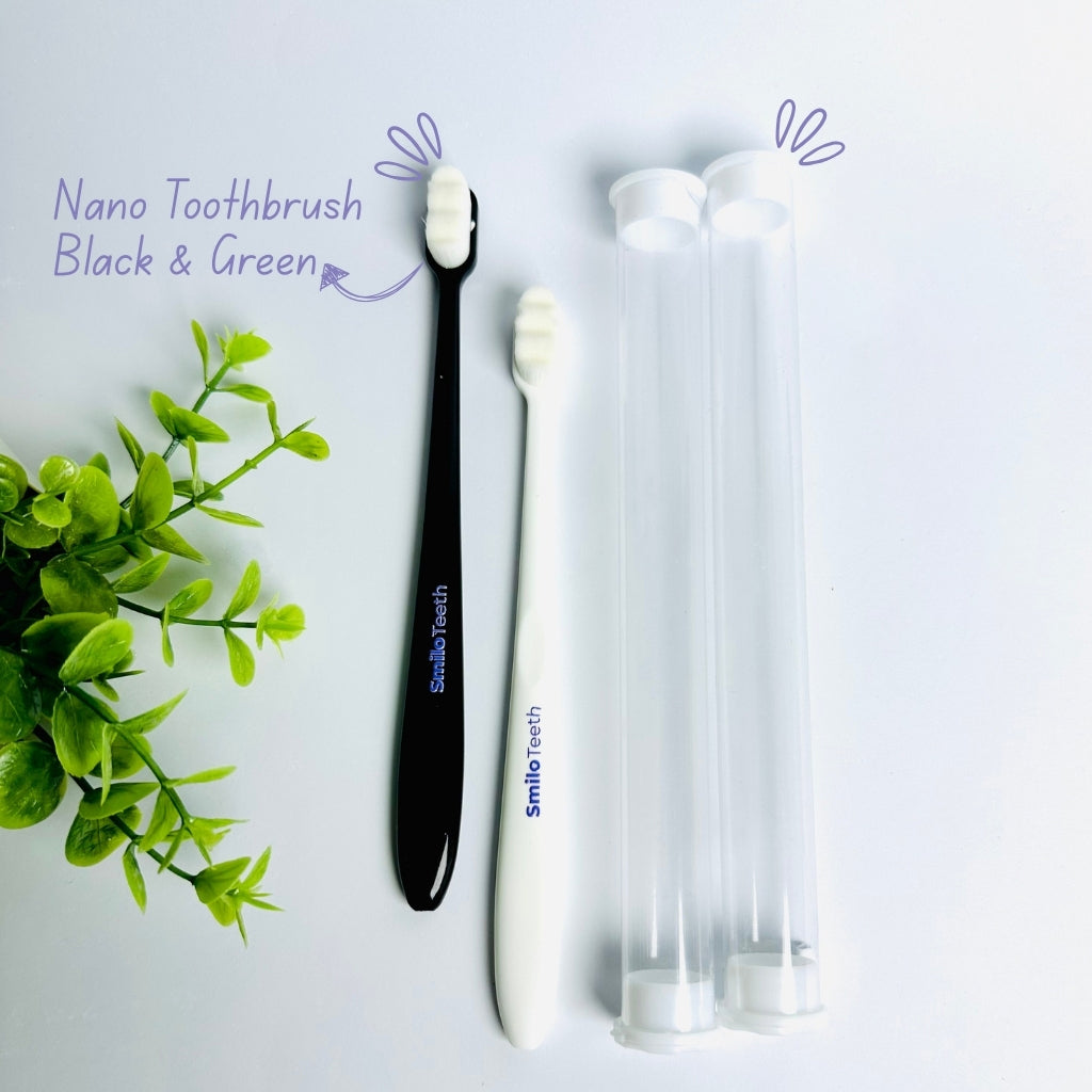 Nano Toothbrush with 12,000 Soft Bristles and Case

Compact Oral Care Travel Kit – Smilo Teeth